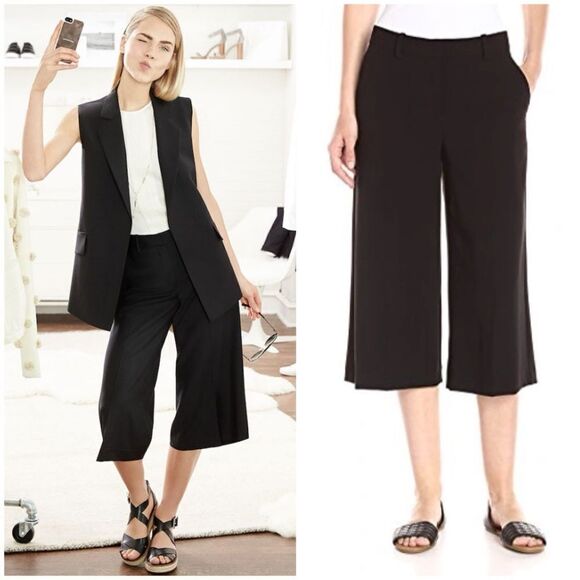 Theory Halientra wide leg crop trousers culottes Size 8 - Picture 5 of 10